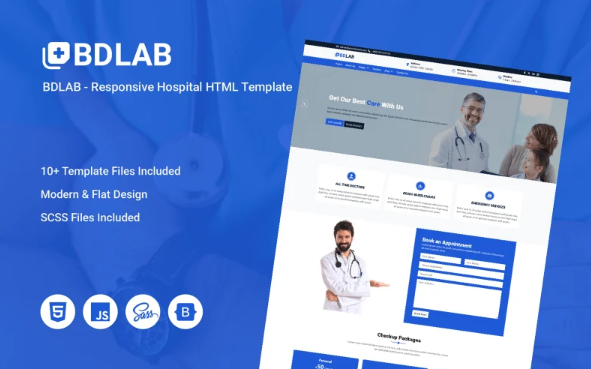 BDLAB – Responsive Hospital Website HTML Template — Template by Templatemonster