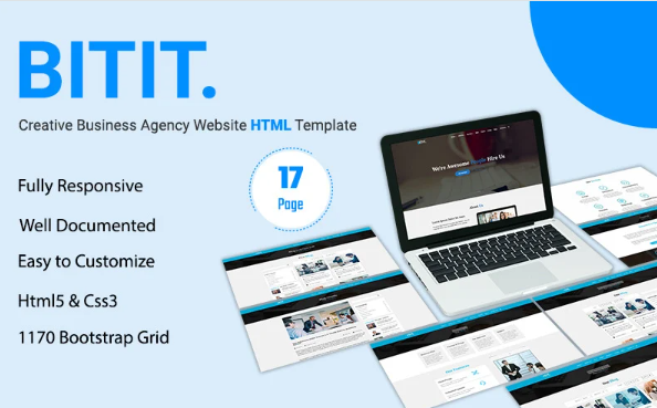 BITIT- Creative Business Agency Website Template — Template by Templatemonster