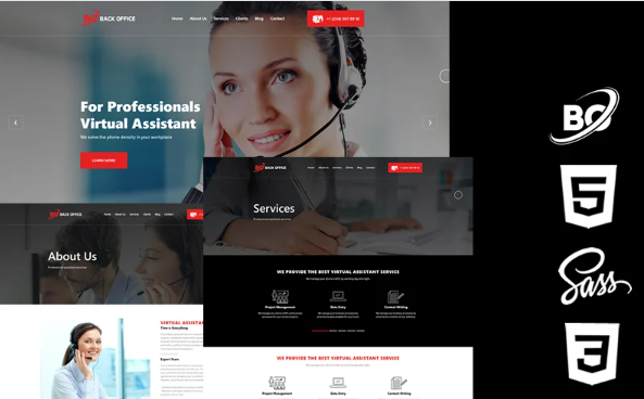 Back Office Html5 Css3 Theme Website Template — Template by Templatemonster