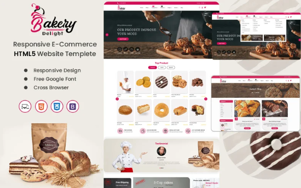 BakeryDelight Web- A Versatile Bakery Website Template for Sweet Success — Template by Templatemonster