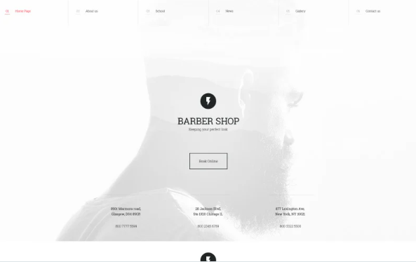 Barber Shop Website Template — Template by Templatemonster