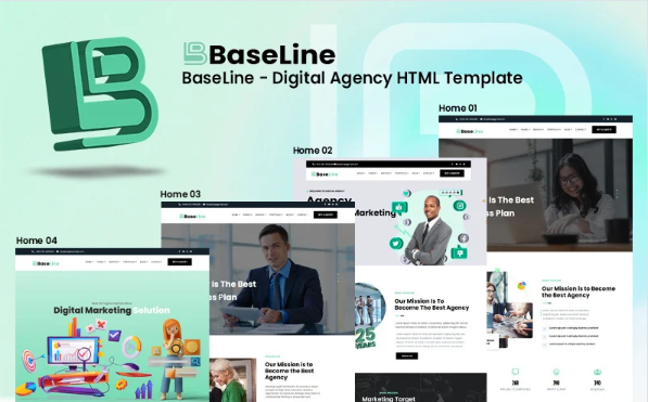 BaseLine – Digital Agency HTML Template — Template by Templatemonster