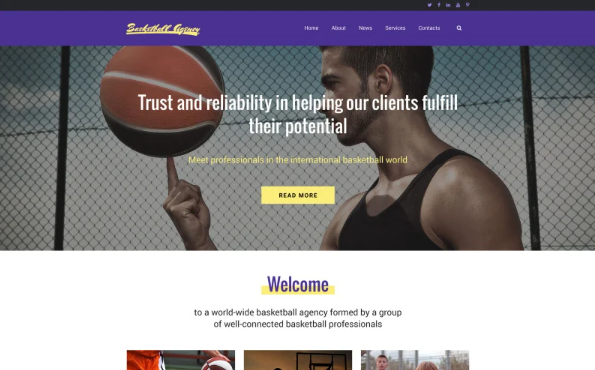 Basketball Website Template — Template by Templatemonster