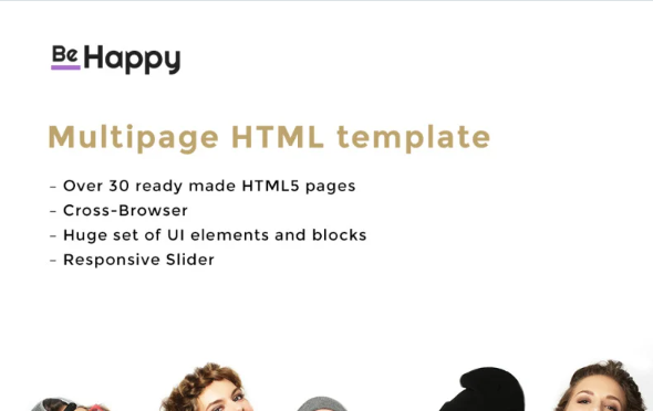 Be Happy – Health Magazine Multipage Website Template