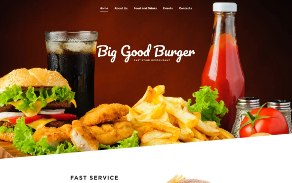 Big Good Burger – Fast Food Website Template