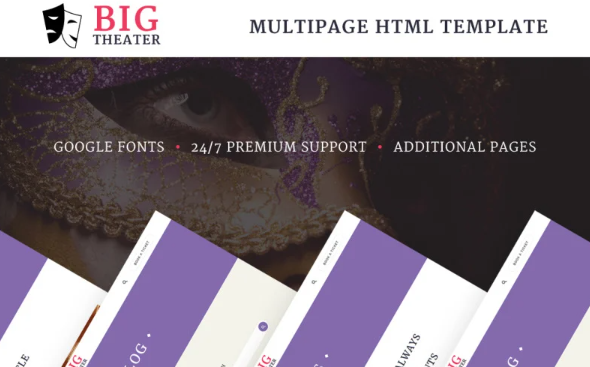 Big Theater – Theater Website Template