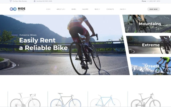 Bike Shop Responsive Website Template — Template by Templatemonster