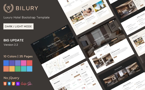Bilury – Luxury Hotel Bootstrap HTML Template — Template by Templatemonster