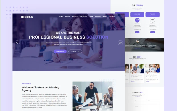 Bindas Digital Agency Business Website template — Template by Templatemonster
