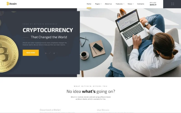 Bitcoin Cryptocurrency Responsive Website Template — Template by Templatemonster