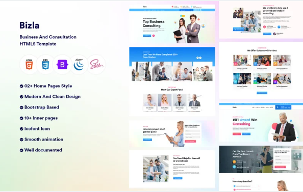 Bizla – Business and Consultation HTML5 Template — Template by Templatemonster
