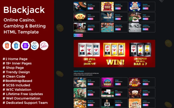 Blackjack – Online Casino, Gambling & Betting HTML Template — Template by Templatemonster