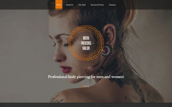Body Piercing Salon Website Template
