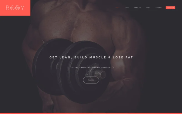 Bodybuilders’ Club Website Template