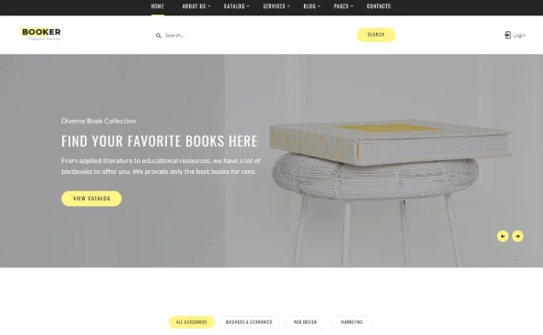 Booker – Textbook Rentals Multipage HTML Website Template