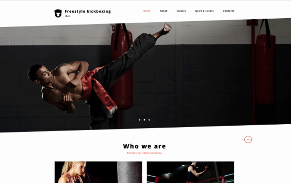 Boxing Responsive Website Template — Template by Templatemonster
