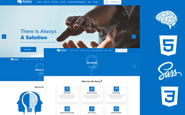 Braincho – Psychologist, Therapy and Psychological Counseling Html5 Css3 Theme Website Template — Template by Templatemonster