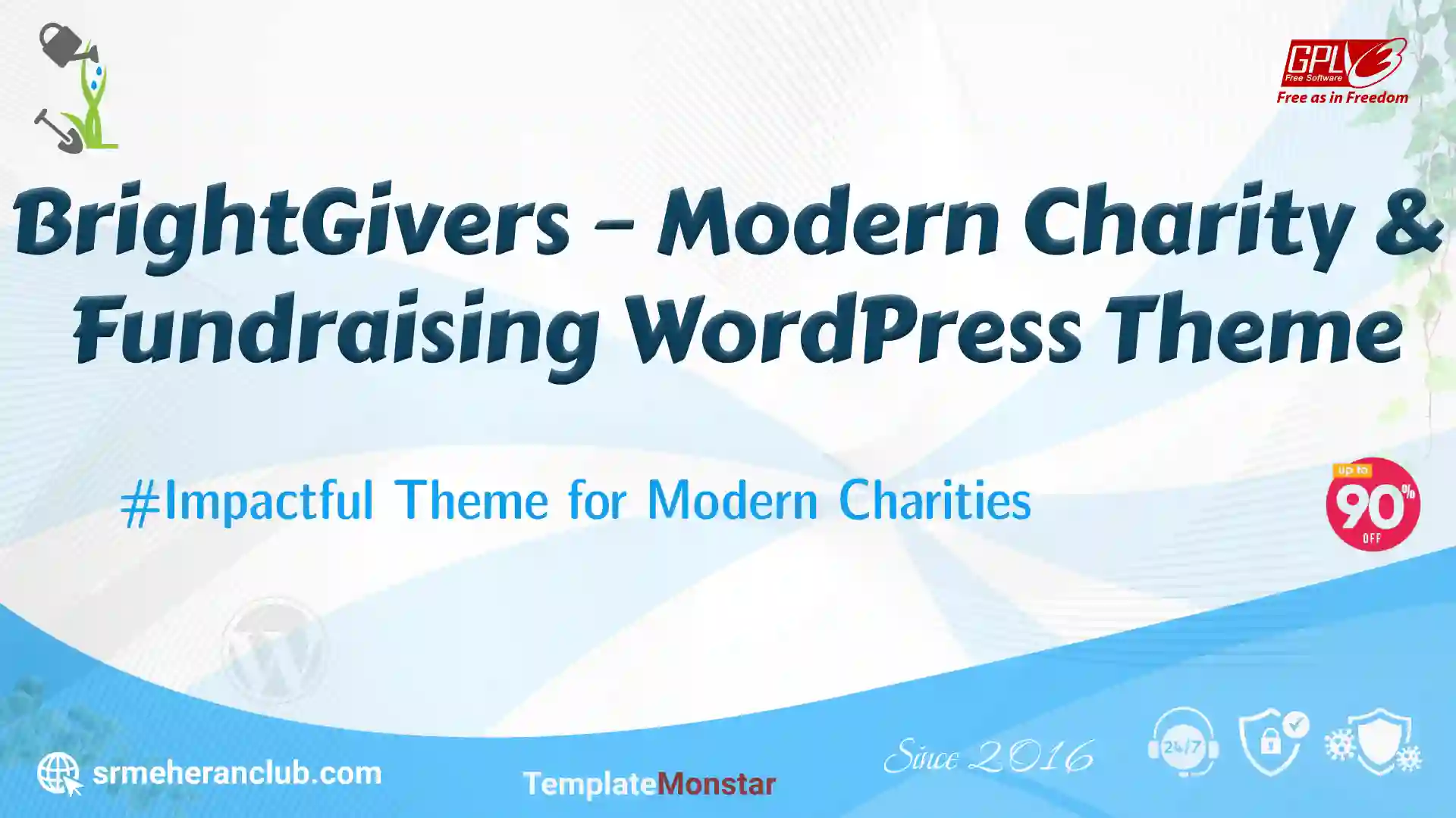 BrightGivers – Modern Charity & Fundraising WordPress Theme — Theme by Templatemonster