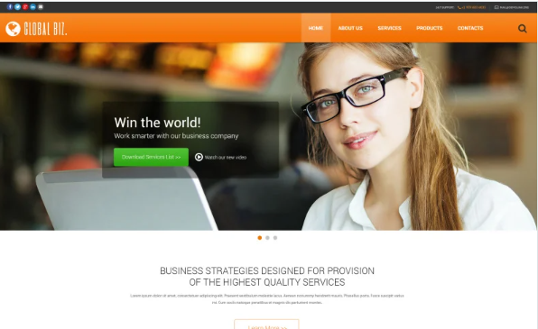 Business & Services Responsive Website Template