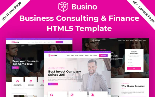 Busino – Business Consulting & Finance HTML5 Template — Template by Templatemonster