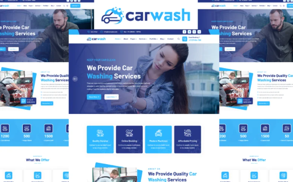 Carwash – Car Washing Services HTML5 Template — Template by Templatemonster