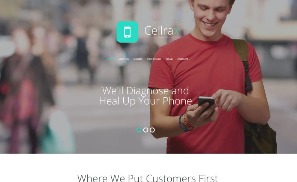 Cellrax Website Template — Template by Templatemonster