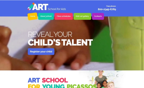 Children Art School Website Template