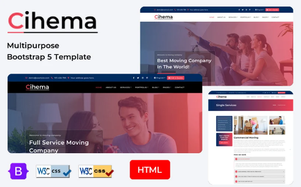 Cihema is a Moving & Renovation Services HTML5 Template — Template by Templatemonster