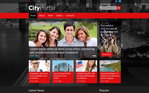 City Portal Responsive Website Template — Template by Templatemonster