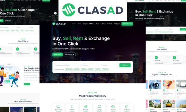 Clasad – Classified Ads and Listing HTML5 Template — Template by Templatemonster