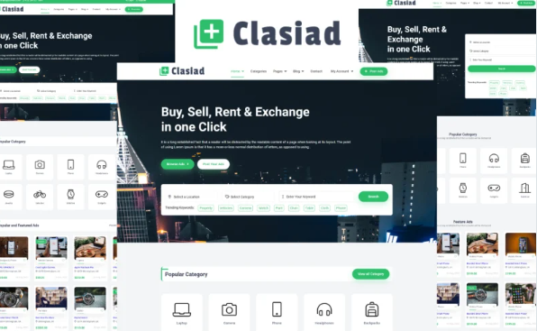 Clasiad – Classified Ads and Listing Website Template — Template by Templatemonster