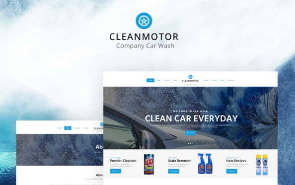 CleanMotor – Car Wash Company Responsive Multipage Website — Template by Templatemonster