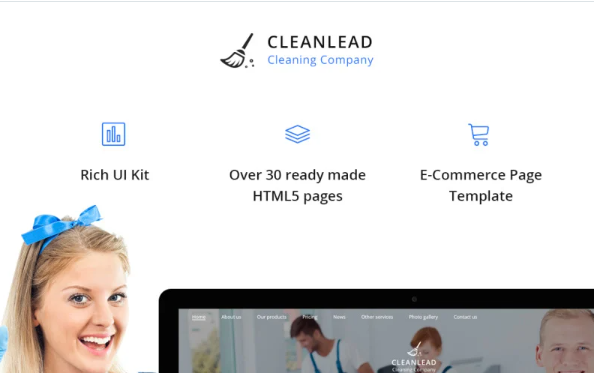 Cleanlead Cleaning Company Website Template — Template by Templatemonster