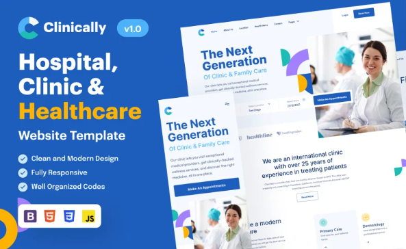 Clinically – Healthcare & Medical Website Template