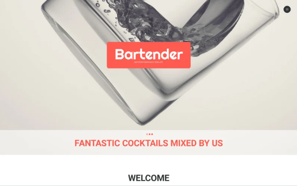 Cocktail Barman Website Template