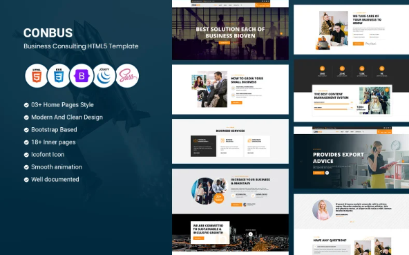 Conbus – Multipurpose Business, Corporate, Agency Website Template — Template by Templatemonster