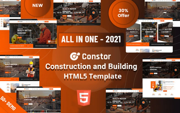 Constor – Construction and Building Responsive HTML5 Website Template
