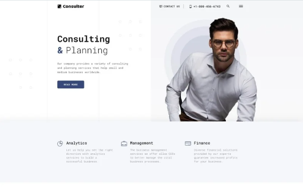 Consulter – Stylish Consulting Company Multipage HTML Website — Template by Templatemonster