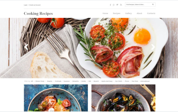 Cooking Club Website Template — Template by Templatemonster