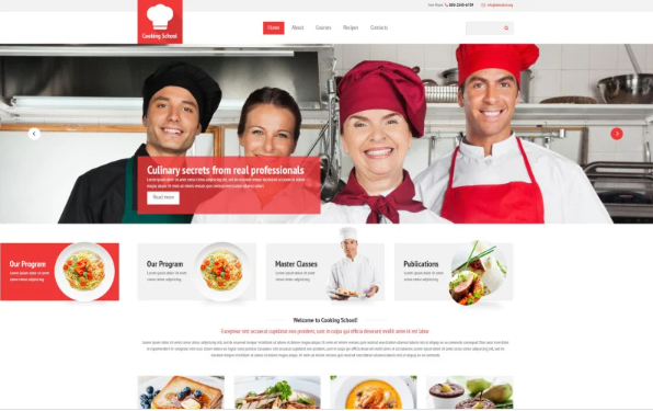 Cooking School Website Template