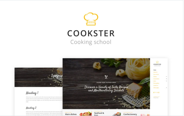 Cookster – Cooking School Responsive Multipage Website Template