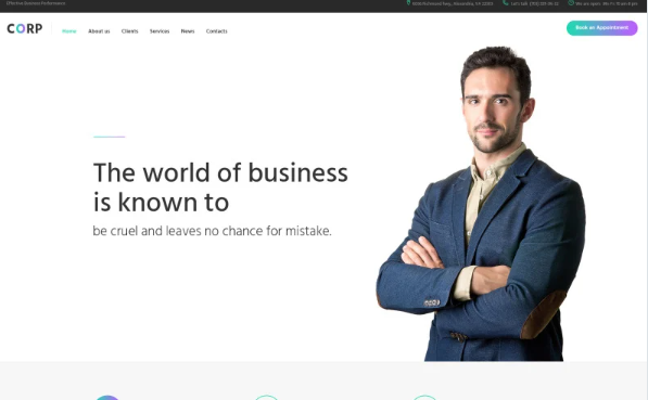 Corp – Consulting Firm Responsive Multipage Website Template — Template by Templatemonster