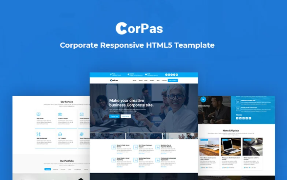 Corpas – Corporate Responsive Website Template — Template by Templatemonster