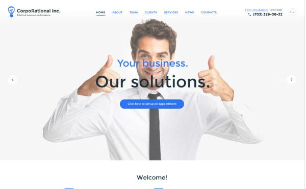 CorpoRational Inc. Website Template — Template by Templatemonster