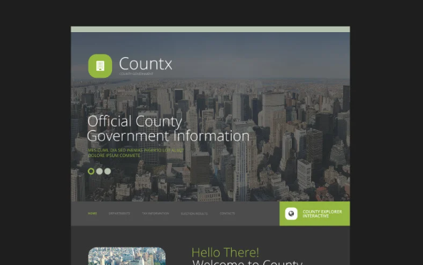 Countx Website Template — Template by Templatemonster