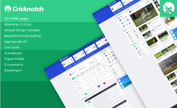 Cricnotch – Cricket Sports HTML Template — Template by Templatemonster