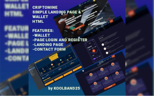 CriptoMine Wallet Website Template — Template by Templatemonster