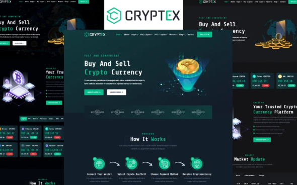 Cryptex – Crypto Exchange HTML5 Template — Template by Templatemonster