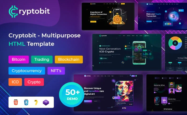 Cryptobit All In One Digital Currency HTML5 Template — Template by Templatemonster