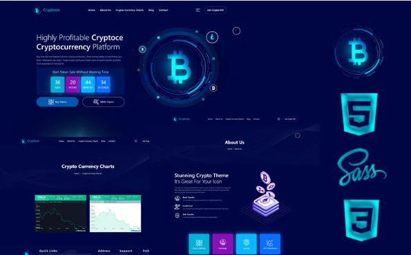 Cryptoce – Cryptocurrency & Bitcoin Html5 Css3 Theme Website Template — Template by Templatemonster